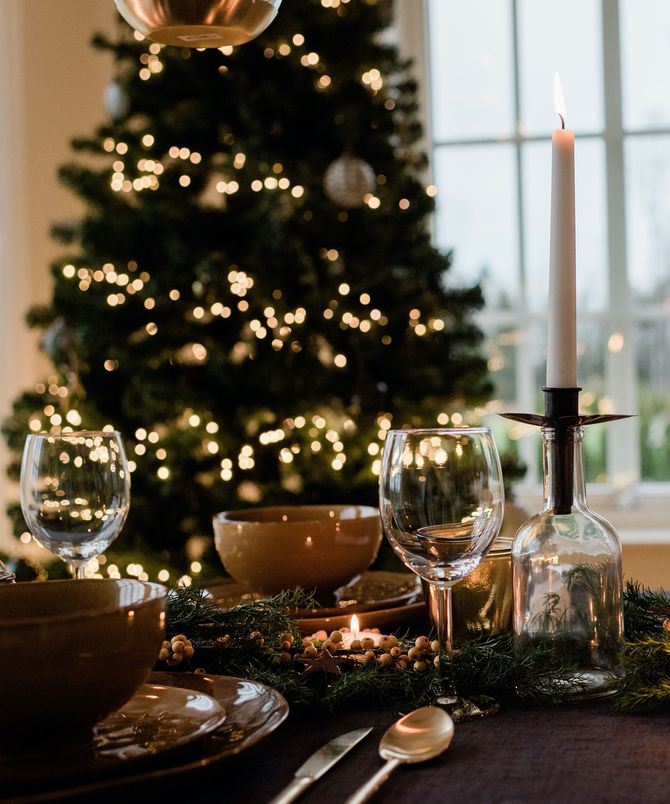10 decorative ideas for a 100% recycled Christmas table