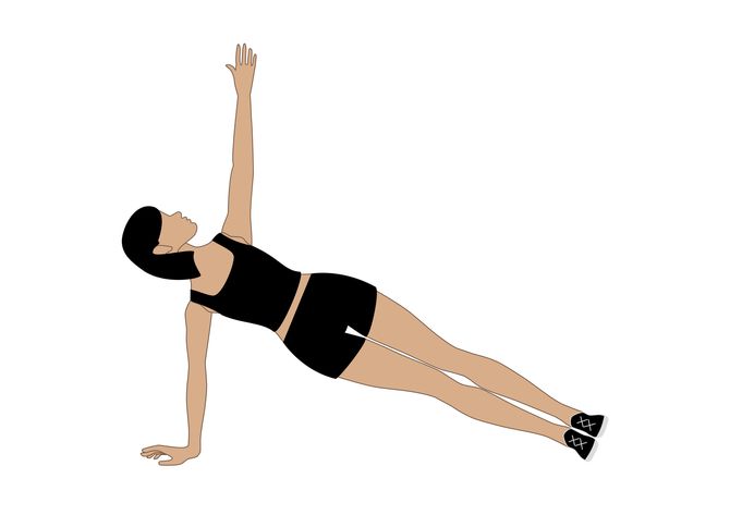 Flat stomach exercise: the side plank