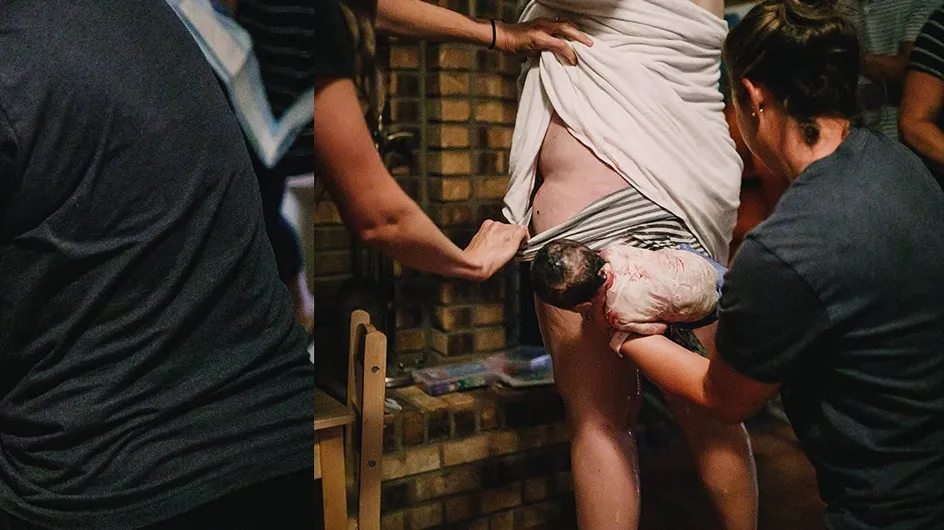 Cette maman n'a même pas le temps d'enlever ses sous-vêtements que bébé est là (photos)