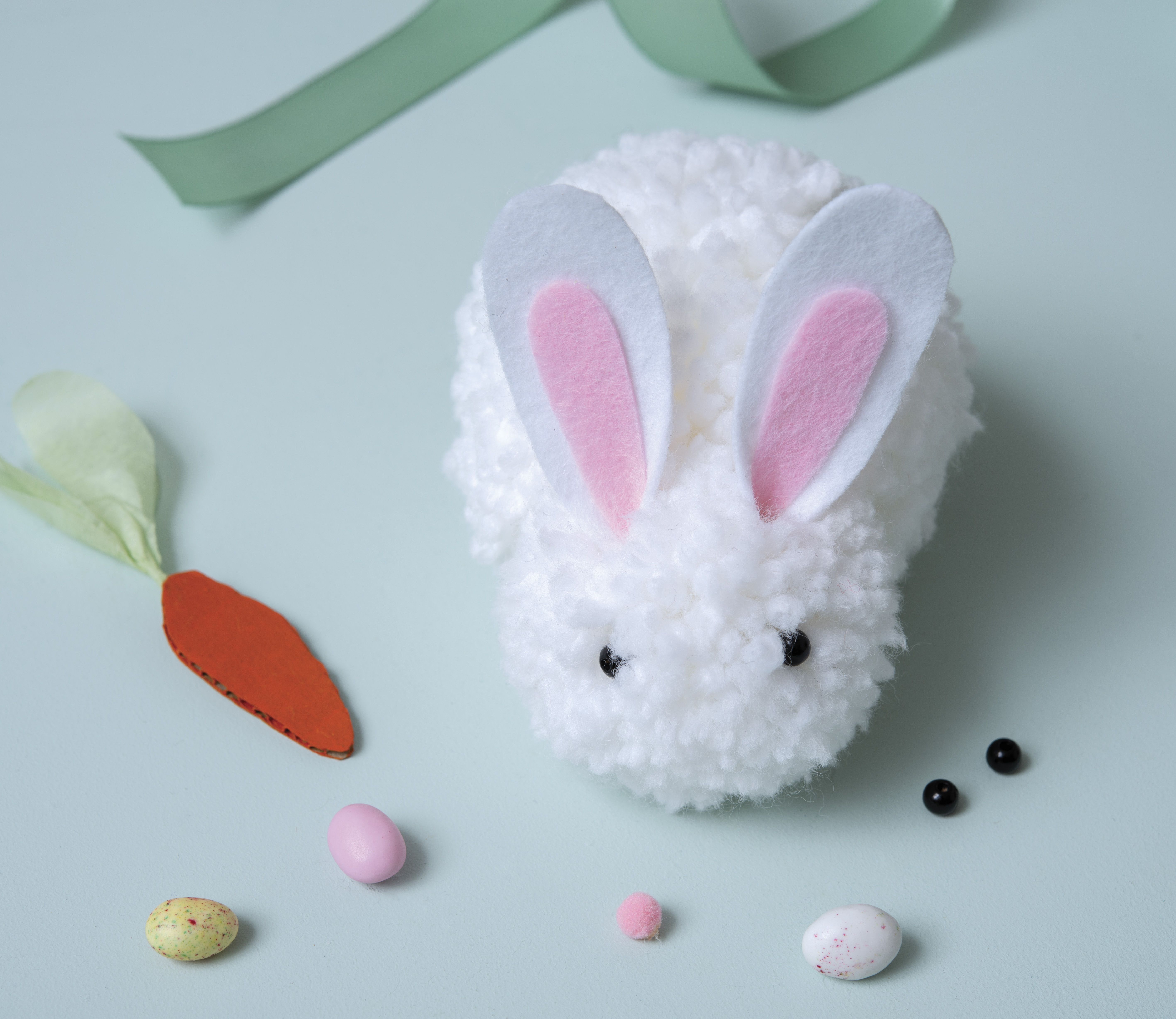 DIY : Faire un lapin en pompon facile - Idées conseils et tuto Pâques