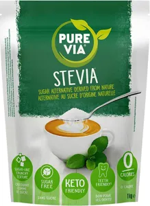 PURE VIA Sucre de Canne et Stevia - Lot de 2