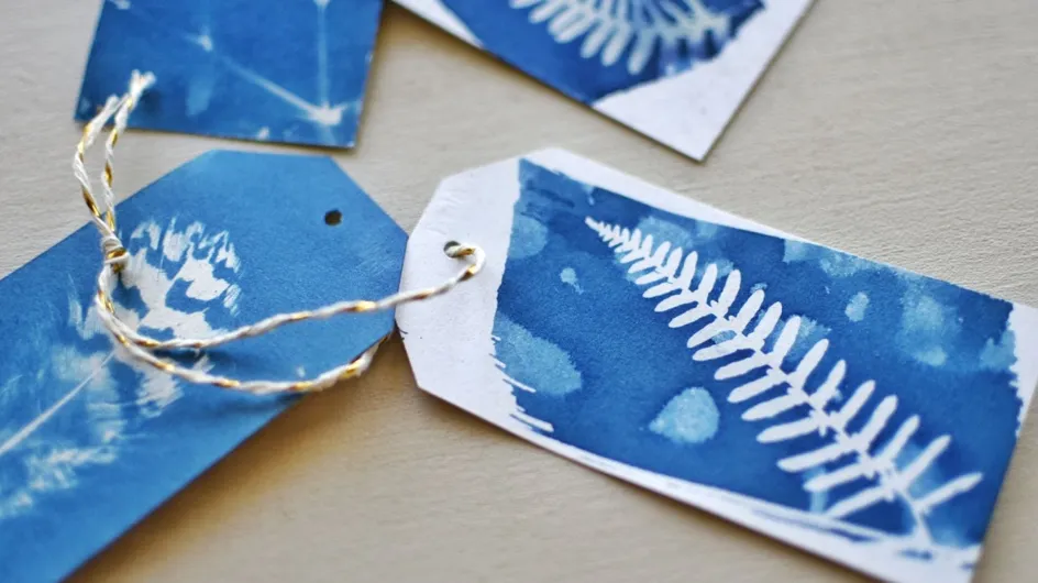 Cyanotype : fabriquez des étiquettes cadeaux originales  (DIY)