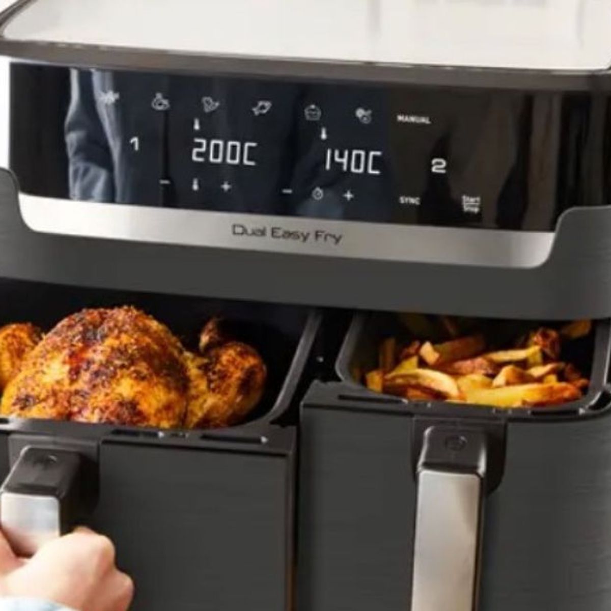 FRITEUSE A AIR DUAL EASY FRY & GRILL 8,3 L, Friteuses sans huile