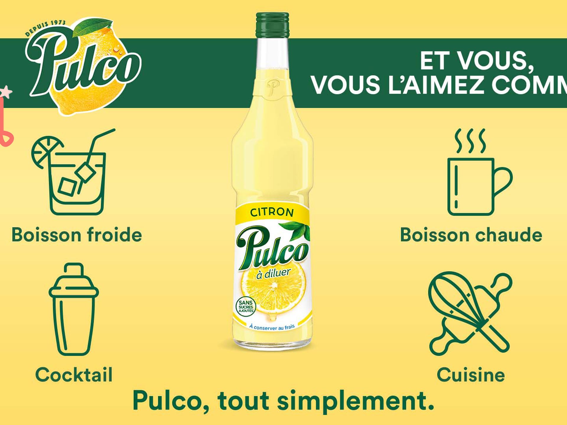 Préparez de nombreuses recettes avec Pulco Citron !