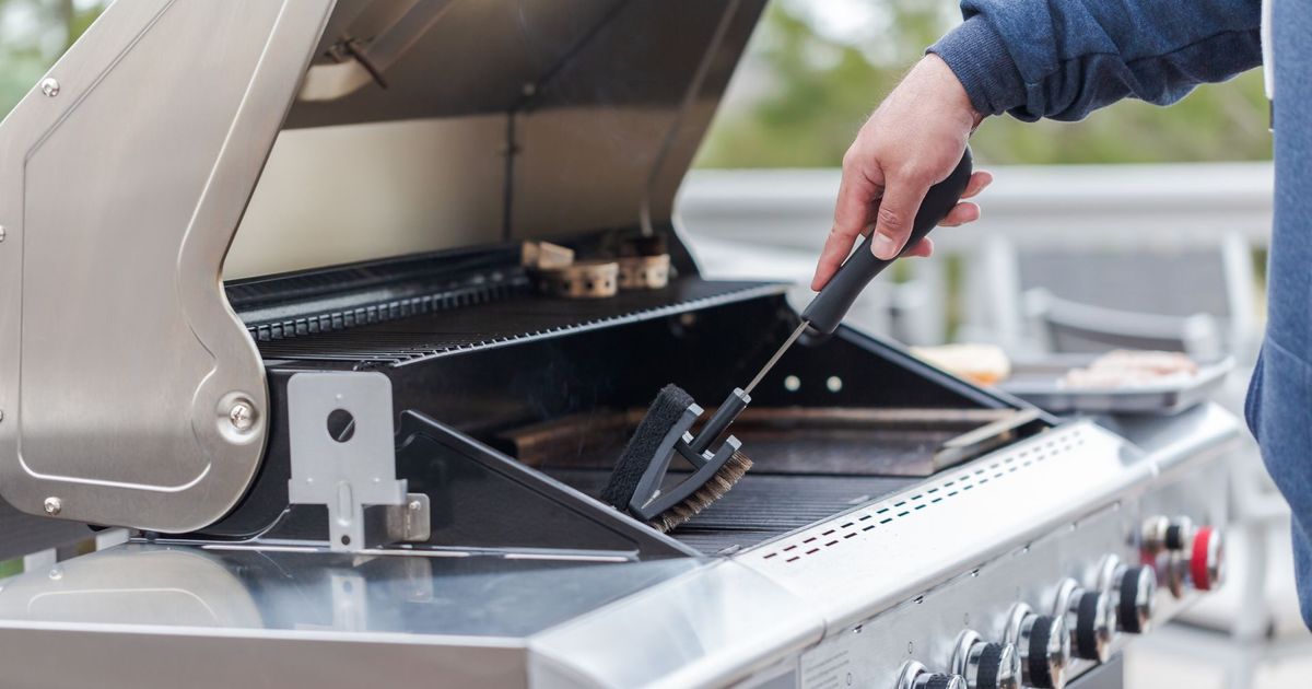 Kit De Nettoyage Pour Barbecue Et Plancha – Grattoir Inox, éponge Maille, Grattoir Et Poignée (5 Pièces)