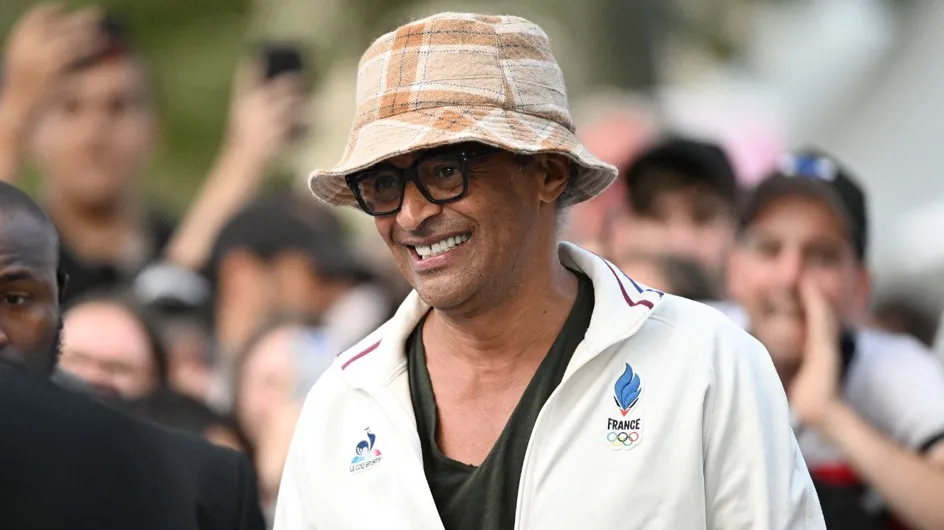 PHOTOS- Yannick Noah tendre et complice avec Malika devant le match d'anthologie de l'équipe de France de basket en demi