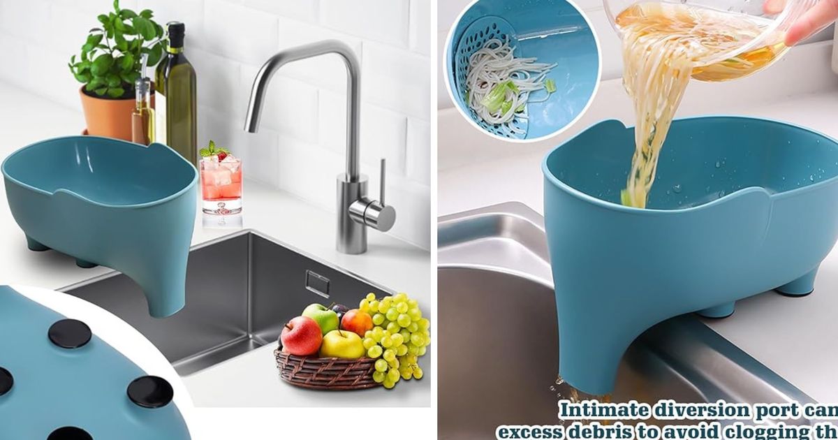 Passoire D'évier En Forme D'éléphant - Panier Drainage Plastique PP, 22x14x10 Cm - Pour Laver Fruits, Légumes, Pâtes