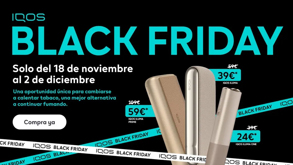 IQOS celebra el Black Friday con grandes descuentos: sus dispositivos más buscados con rebajas de hasta 50€