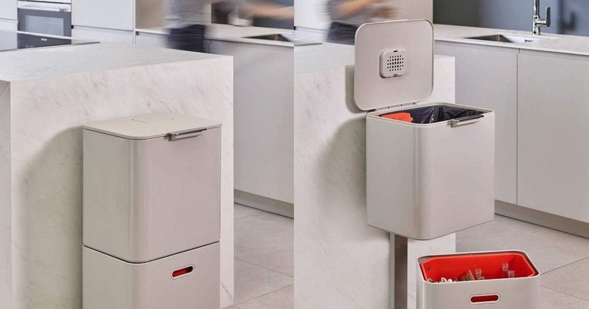 ELPHECO Poubelle Automatique De Salle De Bain Avec Couvercle, Poubelle