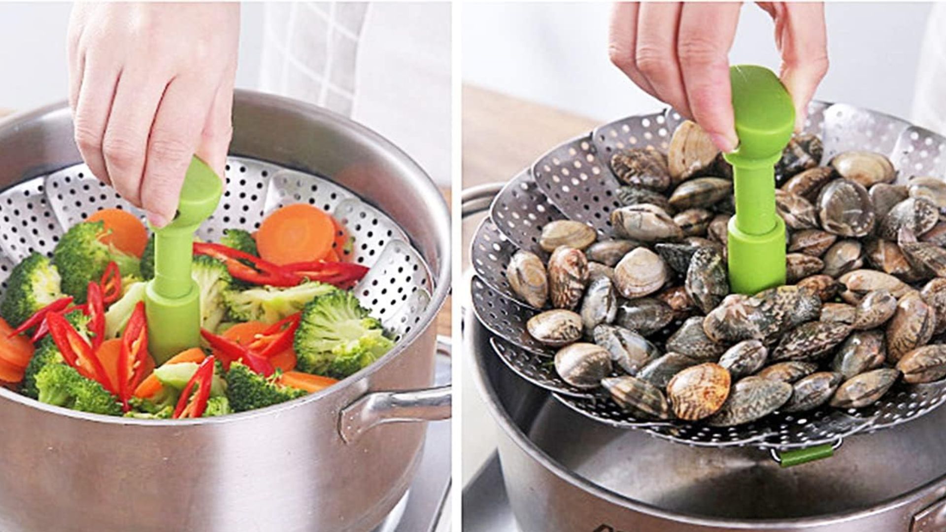 Cuiseur Vapeur,Support De Cuisson à Vapeur En Acier Inoxydable, 1 Pièce