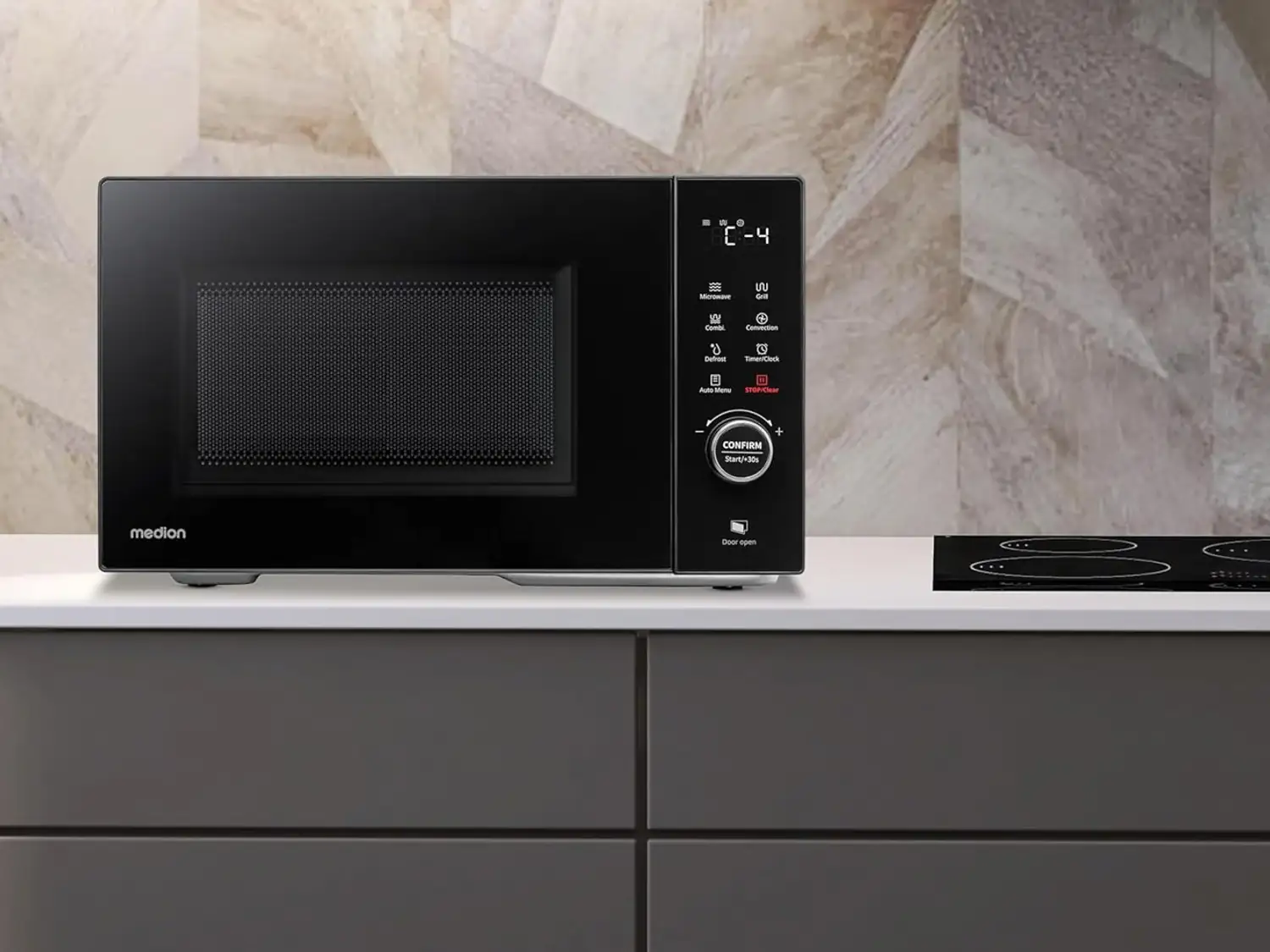 MEDION Micro-ondes avec gril et air chaud (23 litres, 900 watts, 1000