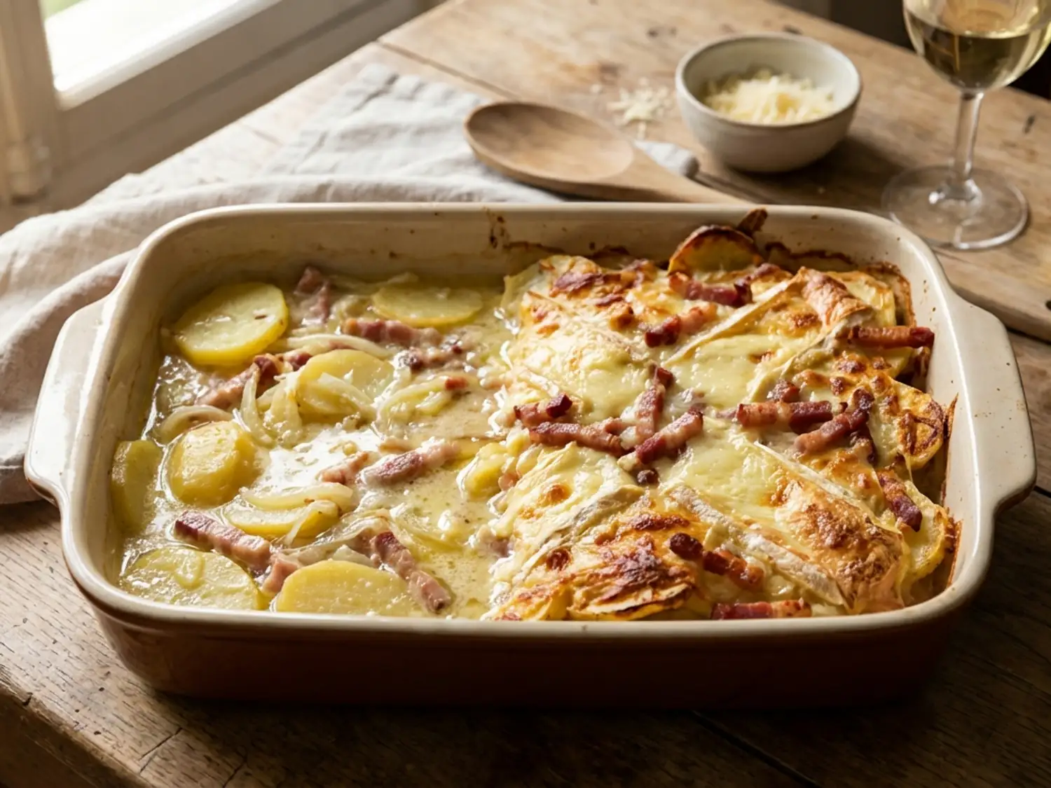 Tartiflette trop liquide : cette erreur avec le vin blanc la ruine, le  geste simple pour la sauver  temps