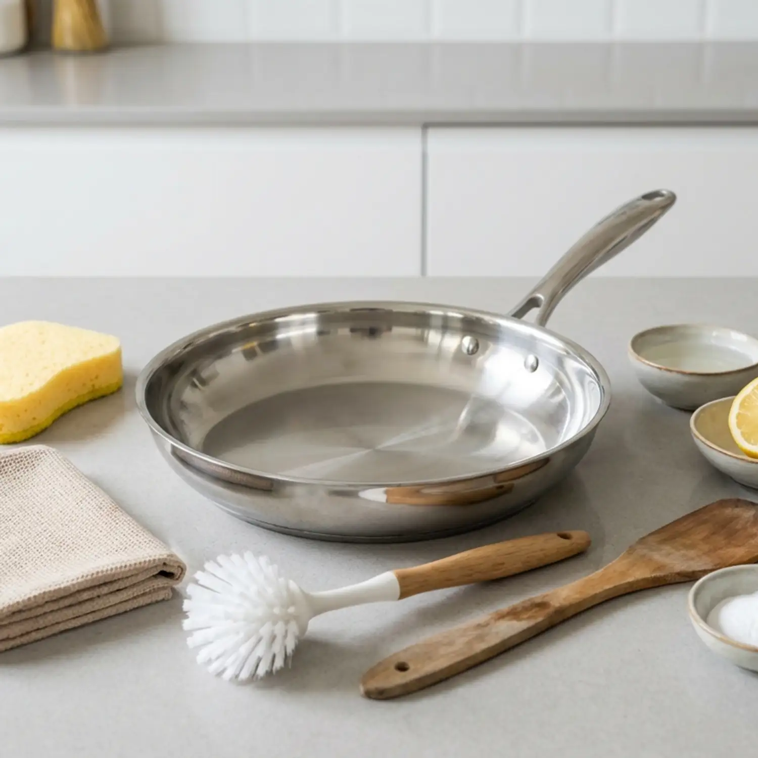 Lot De 2 Gris Brosse à Vaisselle Avec Grattoir à Manche En Bambou Intégré, Brosse De Lot De 2 Gris Brosse à Vaisselle Avec Grattoir à Manche En Bambou Intégré, Brosse De