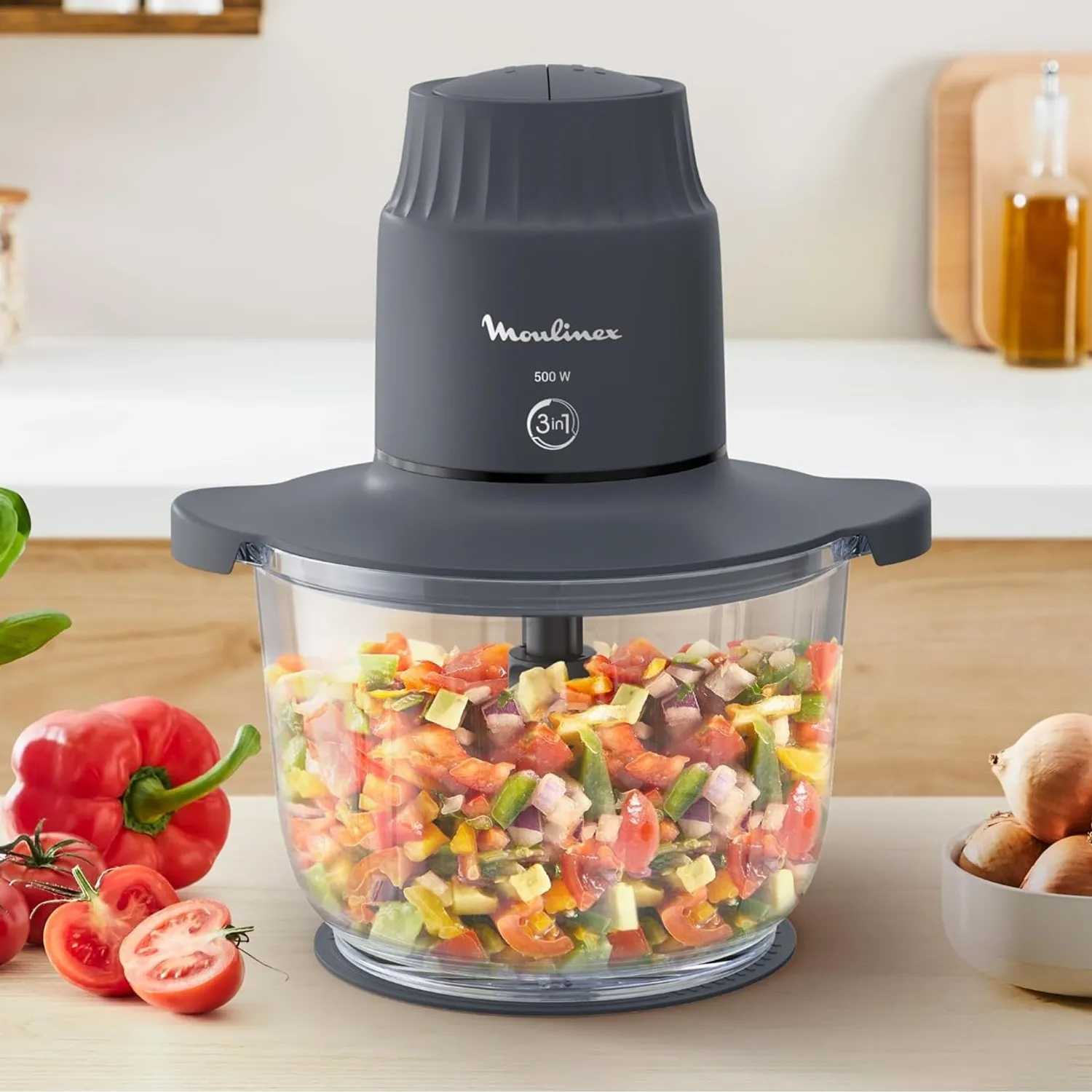 Couvercle de Bol Hachoir pour Robot Multifonction Moulinex