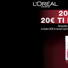 Partecipa al concorso di L'Oréal Paris e ricevi 20€ in buoni sconto