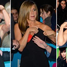 Jennifer Aniston e i problemini con l'abito. Le foto dell'attrice e del suo vestito impegnativo