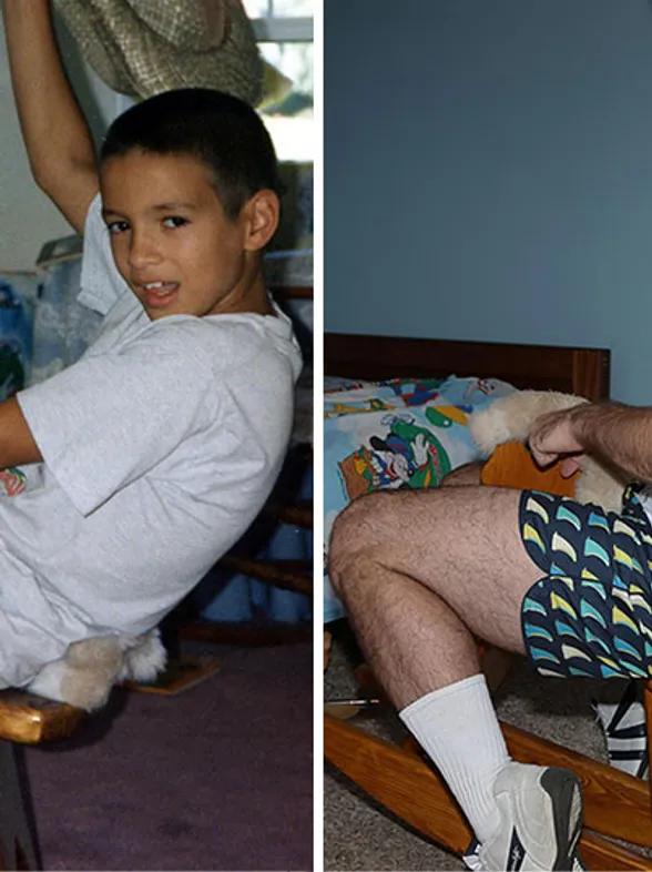 Tres hermanos recrean sus mejores fotos de la infancia: un fenómeno viral