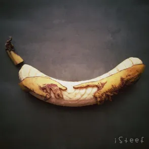 Plátanos convertidos en increíbles obras de arte