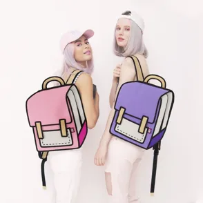 Direto do papel: bolsas 3D vão te transportar para o mundo dos desenhos animados