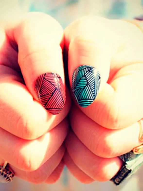 50 ideias de nail art gráfica para copiar já