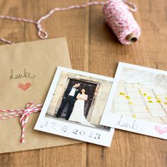 Vintage-DIY: Schicke Dankeskarten für eure Hochzeit basteln