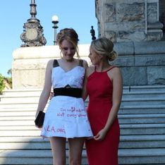Erinne, 18 ans, profite de son bal de promo pour défendre les droits des femmes