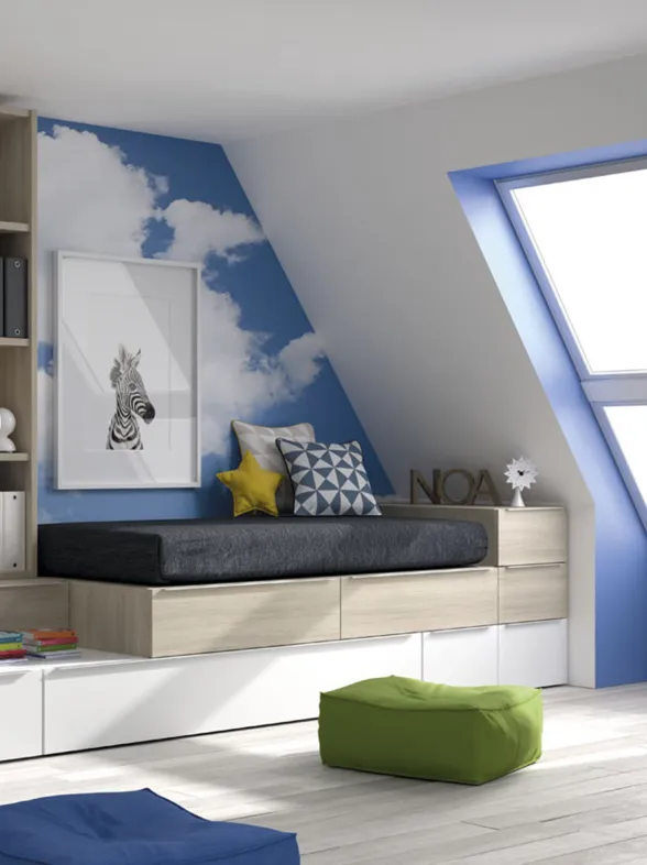 Habitaciones infantiles en áticos: un paseo por las nubes