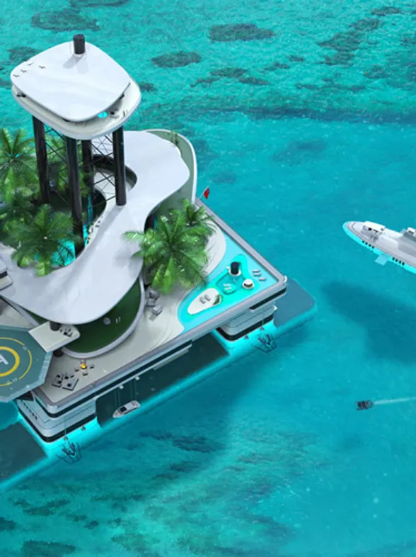La primera isla privada portátil, Kokomo