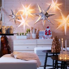 Más de 40 ideas de decoraciones con luces de Navidad