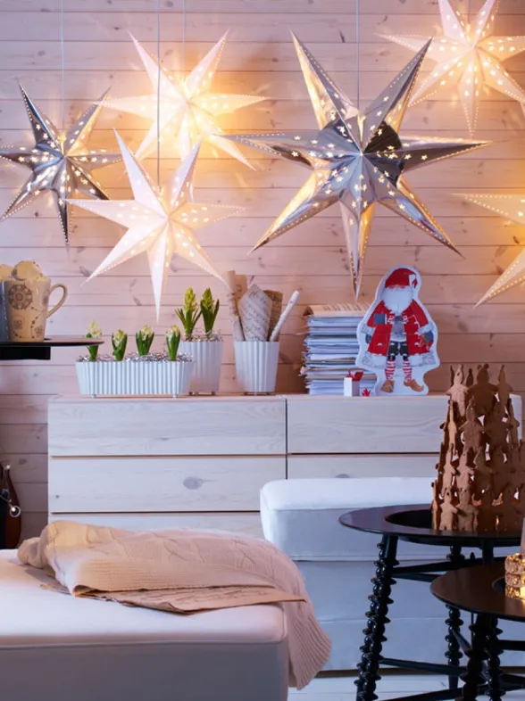 Más de 40 ideas de decoraciones con luces de Navidad