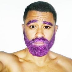 Glitter beards, llega la revolución de las barbas cubiertas de purpurina