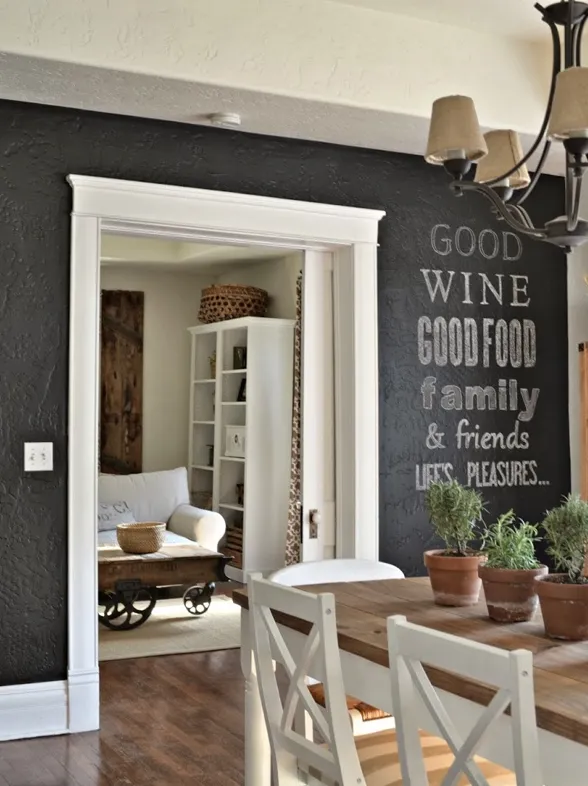 Deco "efecto pizarra": lienzos de tiza para la casa
