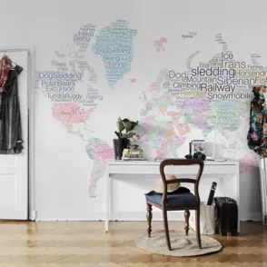 Decorar con mapas mundi: el placer de viajar sin moverte de casa