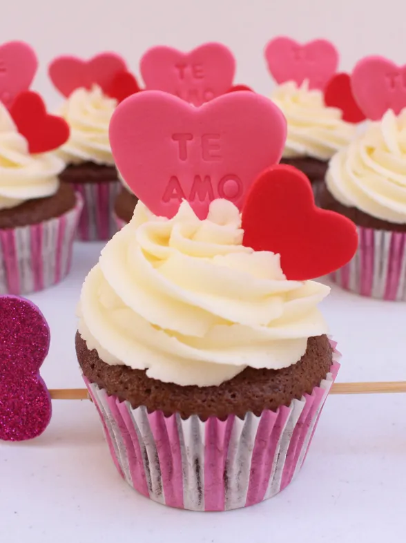 ¡Enamora con estos cupcakes de San Valentín!