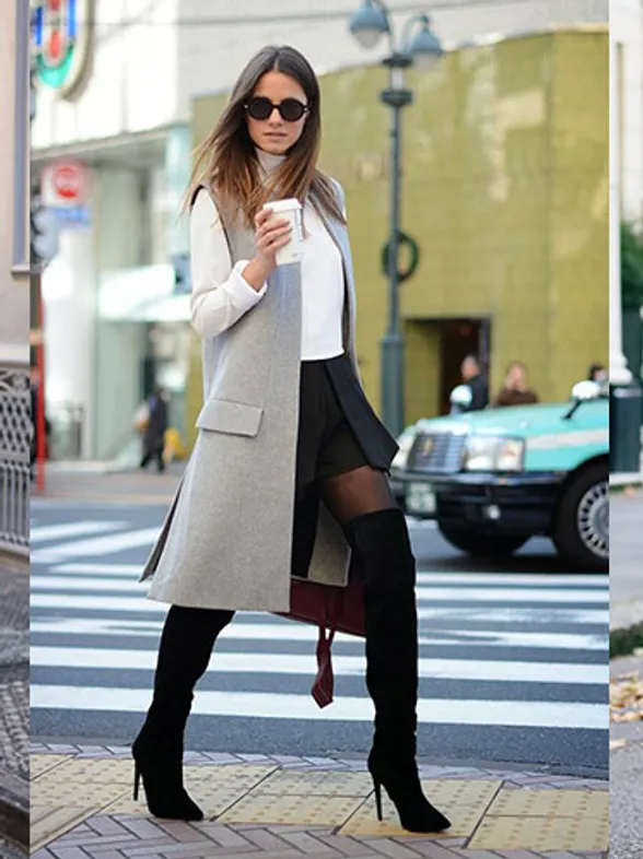 A Lesson In How To Wear Knee-High Boots By The Girls That Slay At It In Their Sleep