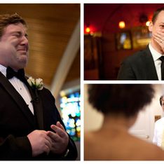 Arriva la sposa: le reazioni più emozionanti dei mariti che vedono le loro future mogli per la prima volta