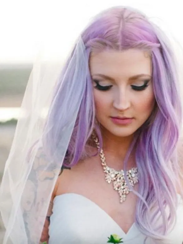 Novias con cabellos de colores: no renuncies a tu estilo el día de tu boda