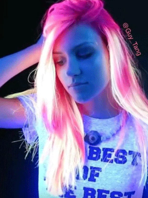If You Thought Rainbow Hair Was Cool, Wait Until You See Glow-in-the-Dark Rainbow Hair