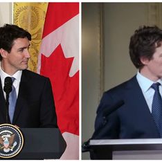 Quand Justin Trudeau se la joue Hugh Grant dans Love Actually face à Trump (Photos)