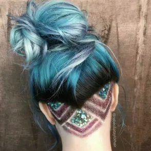 Move Over Hidden Rainbow Hair, Glitter Undercuts Have Arrived