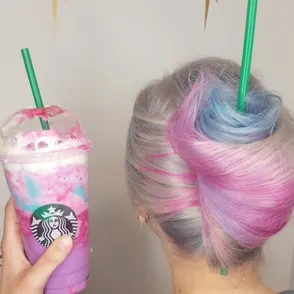 This Starbucks Unicorn Frappuccino Hair Is All Our Fantasies Come True