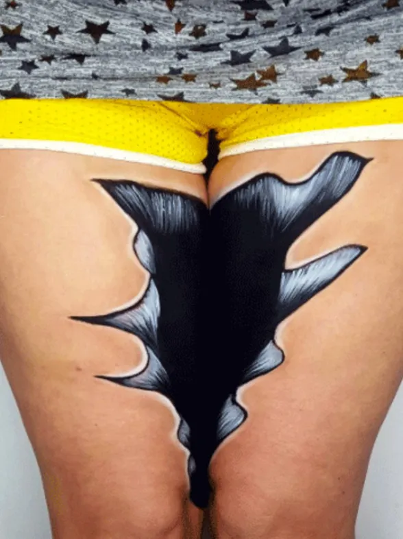 This Artist Creates The Best Middle Finger Up Response To The Thigh Gap