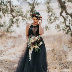 23 vestidos negros para novias no supersticiosas