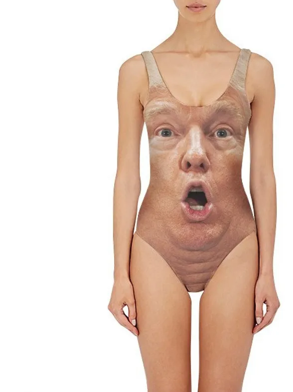 Después del bañador de pelo en pecho... ¡Llega el bañador con la cara de Trump!