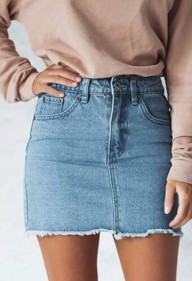32 Ways To Style A Denim Skirt, As Told By Pinterest