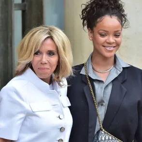 Duelo de estilos: el encuentro entre Rihanna y Brigitte Macron