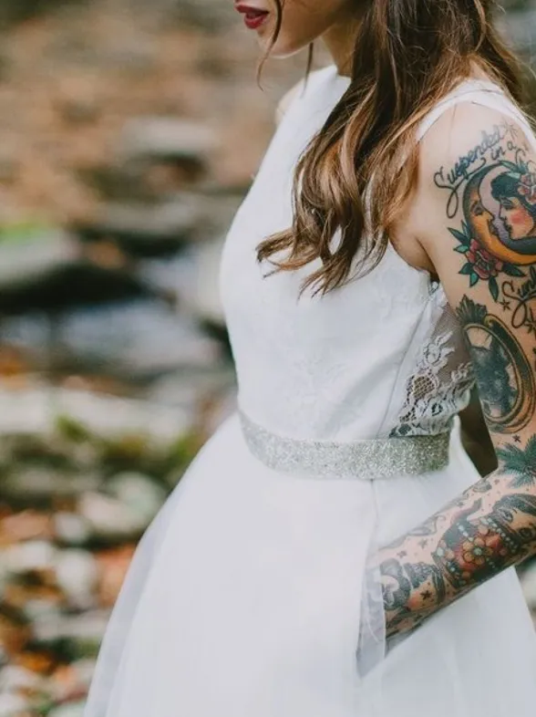 24 vestidos de novia con bolsillos para looks más informales