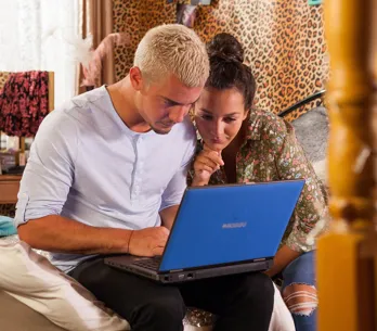 Hollyoaks 29/09 - Cleo & Joel Discuss Tanzania