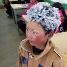 L’histoire de cet écolier aux cheveux gelés émeut la Chine