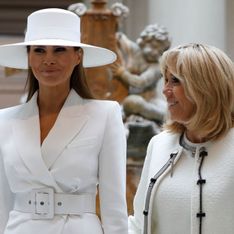 Brigitte Macron et Melania Trump, deux premières dames glamour en robes longues